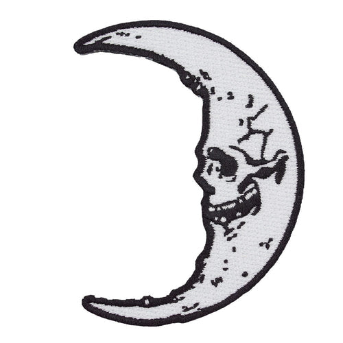 Skull Crescent Moon Patch