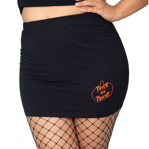 Pumpkin Trick or Treat Mini Skirt