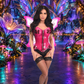 Lavish 2 PC Clear Pink Pixie Fairy Corset Costume