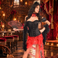 Lavish 6 PC Saloon Girl Corset Costume