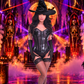 Lavish 3 PC Clear Black Witch Corset Costume