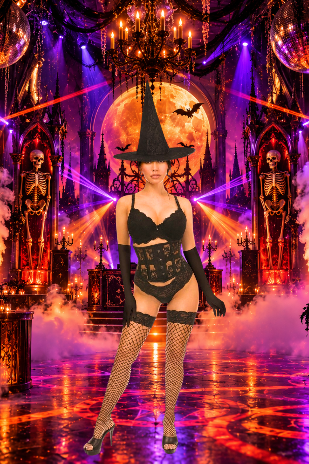 Lavish 3 PC Daring Witch Corset Costume