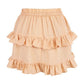 Beige Crepe Ruched Bustle Skirt - Daisy Corsets