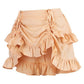 Beige Crepe Ruched Bustle Skirt - Daisy Corsets