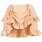 Beige Crepe Ruched Bustle Skirt - Daisy Corsets