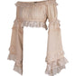 Beige Smocked Flare Sleeve Peasant Top - Daisy Corsets