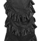 Black Brocade Adjustable High Low Bustle Skirt - Daisy Corsets