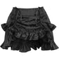 Black Brocade Ruched Bustle Skirt - Daisy Corsets