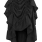 Black Crepe Adjustable High Low Skirt - Daisy Corsets