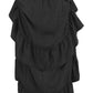 Black Crepe Adjustable High Low Skirt - Daisy Corsets