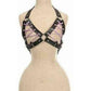 Black Faux Leather Lace - Up Bra Top - Lavender - Daisy Corsets