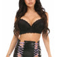 Black Faux Leather Lace - Up Skirt w/Purple Lacing - Daisy Corsets