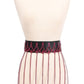 Black Faux Leather & Pink Metallic Chain Fringe Skirt - Daisy Corsets