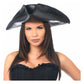 Black Faux Leather Pirate Hat - Daisy Corsets