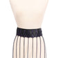 Black Faux Leather & Purple Metallic Chain Fringe Skirt - Daisy Corsets