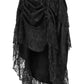 Black Lace Adjustable High Low Bustle Skirt - Daisy Corsets