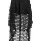 Black Lace Hi Low Skirt - Daisy Corsets