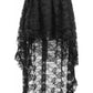 Black Lace Hi Low Skirt - Daisy Corsets