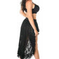Black Lace High Low Lace Skirt - Daisy Corsets