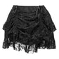 Black Lace Ruched Bustle Skirt - Daisy Corsets