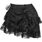 Black Lace Ruched Bustle Skirt - Daisy Corsets