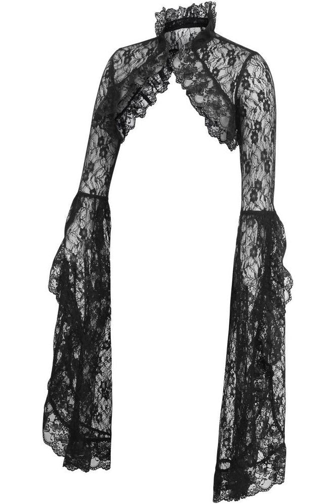 Black Lace Shrug Bolero Jacket - Daisy Corsets