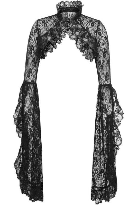 Black Lace Shrug Bolero Jacket - Daisy Corsets
