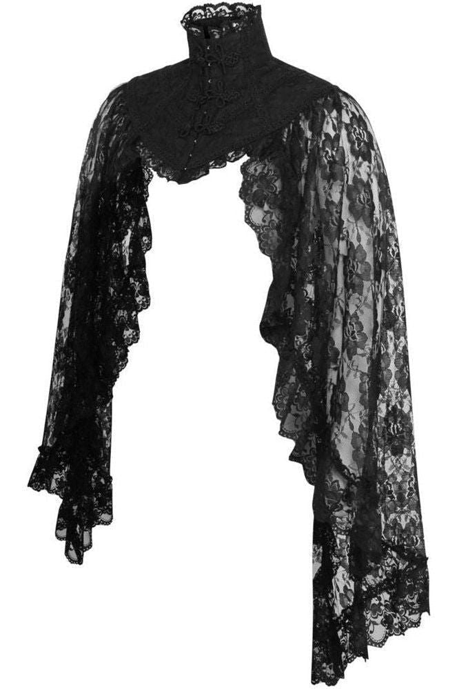 Black Lace Sleeved Bolero Jacket - Daisy Corsets