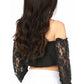 Black Lined Lace Long Sleeve Peasant Top - Daisy Corsets