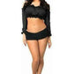 Black Long Sleeve Peasant Top - Daisy Corsets