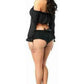 Black Long Sleeve Peasant Top - Daisy Corsets