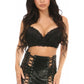 Black Patent Lace - Up Skirt w/Black Lacing - Daisy Corsets