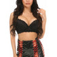 Black Patent Lace - Up Skirt w/Red Lacing - Daisy Corsets