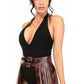 Black & Red Skull Faux Leather Fringe Skirt - Daisy Corsets