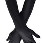 Black Satin Gloves - Long - Daisy Corsets