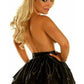 Black Satin Layered Ruffle Skirt - Daisy Corsets