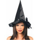 Black Satin Ribbon Witch Hat - Daisy Corsets
