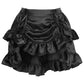 Black Satin Ruched Bustle Skirt - Daisy Corsets