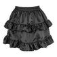 Black Satin Ruched Bustle Skirt - Daisy Corsets