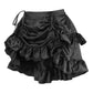 Black Satin Ruched Bustle Skirt - Daisy Corsets