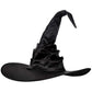 Black Satin Ruched Witch Hat