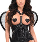 Black Sequin Angel Wings Body Harness - Daisy Corsets