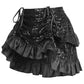Black Sequin Ruched Bustle Skirt