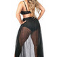Black Sheer Glitter Skirt - Daisy Corsets