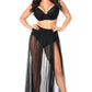Black Sheer Glitter Skirt - Daisy Corsets