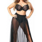 Black Sheer Glitter Skirt - Daisy Corsets