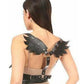 Black Vegan Leather Body Harness w/Wings - Daisy Corsets
