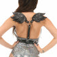 Black Vegan Leather Body Harness w/Wings - Daisy Corsets