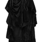 Black Velvet Adjustable High Low Bustle Skirt - Daisy Corsets
