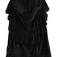 Black Velvet Adjustable High Low Bustle Skirt - Daisy Corsets